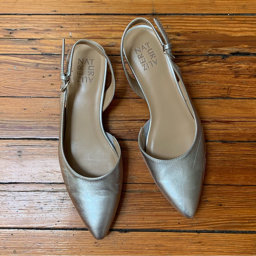 Naturalizer Banks silver metallic slingback size 8